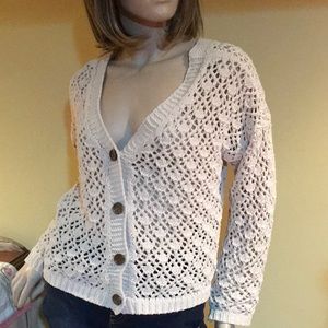 Nicole Miller crochet sweater